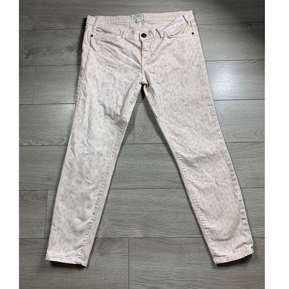 Current/Elliott The Stiletto Skinny Jeans in Dusty Peach Leopard - Picture 6 of 16